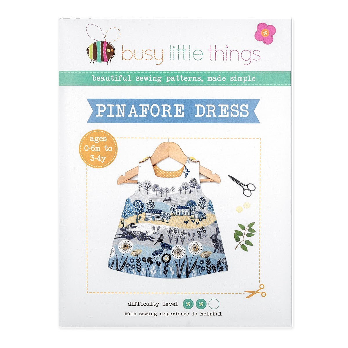 Busy Little Things Pinafore Dress Pattern Fabrics Plus