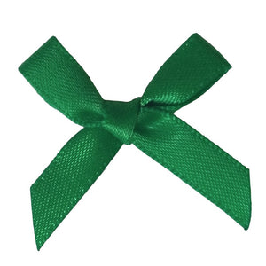 Emerald 6mm Satin Ribbon Bows