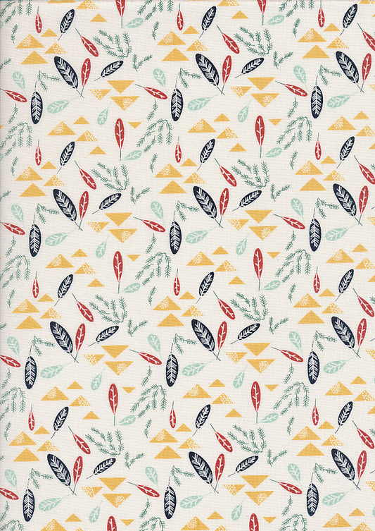 Sweet Bee Designs - True North - Leaves on Cream