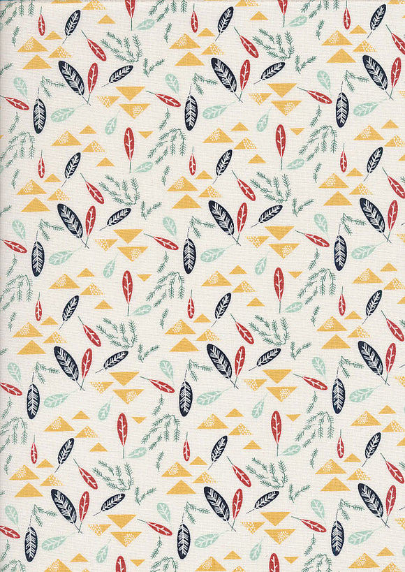 Sweet Bee Designs - True North - Leaves on Cream