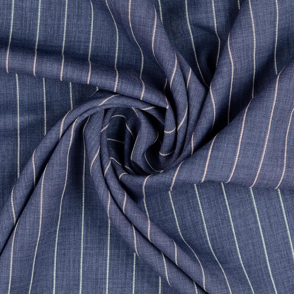 Melange PES Vintage Pinstripes - Navy – Fabrics Plus