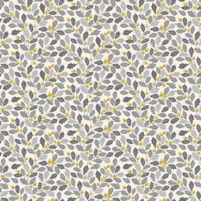 Makower Fabrics - Heather & Sage - Oak Leaf Grey