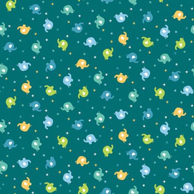 Makower Fabrics - In The Jungle - Ellie Scatter Blue