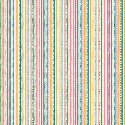 Makower Fabrics - In The Jungle - Stripe Pink