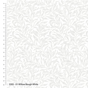 William Morris 108" Extra Wide Quilt Backing - Willow Bough White