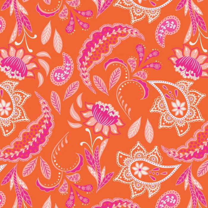 Make & Believe Organic Cotton - Bohemian Summer Paisley Tropics