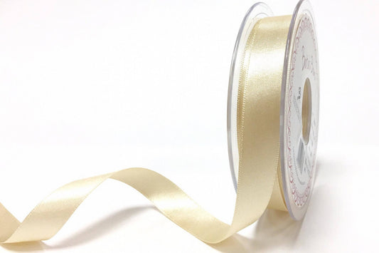 Bertie's Bows Double Satin Ribbon - 15mm Cream