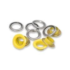 Prym Eyelets with Washers - 14mm Yellow