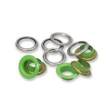 Prym Eyelets with Washers - 14mm Light Green