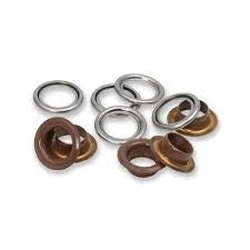 Prym Eyelets with Washers - 14mm Dark Brown