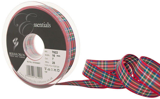 Royal Stewart Tartan Ribbon - 16mm