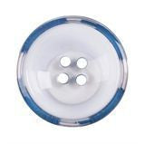 Buttons Clear Blue Painted 4 Hole 18mm