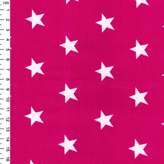 Rose & Hubble White Stars on Cerise