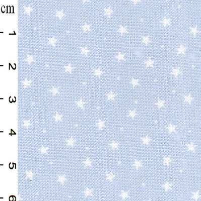 Cotton Poplin Small Stars on Powder Blue