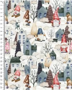 Cotton Poplin - Digital Christmas Village