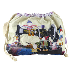 Sewing Gnomes Drawstring Bag by Emma Ball Ltd