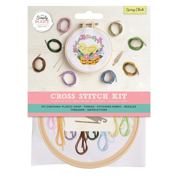 Docrafts Simply Make Spring Chick Cross Stitch Kit