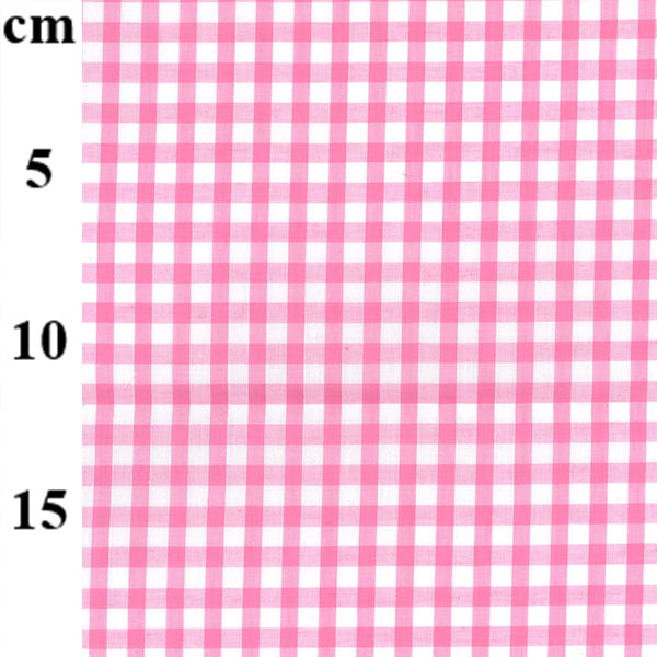 PolyCotton Gingham 1/4" - Pink