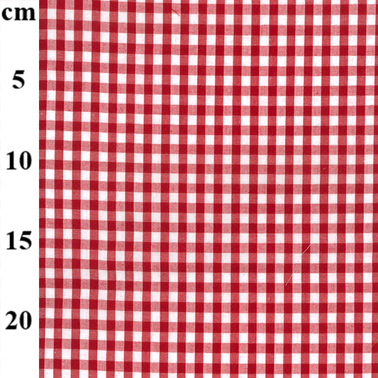 PolyCotton Gingham 1/4" - Red