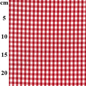 PolyCotton Gingham 1/4" - Red