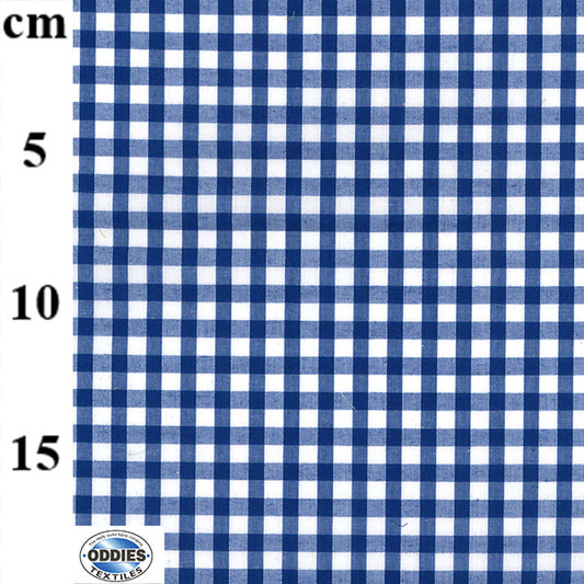 PolyCotton Gingham 1/4" - Royal