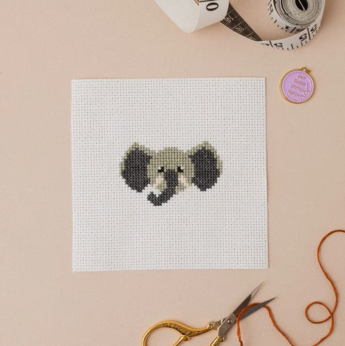 Elephant Mini Counted Cross Stitch Kit