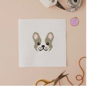 French Bulldog Mini Counted Cross Stitch Kit