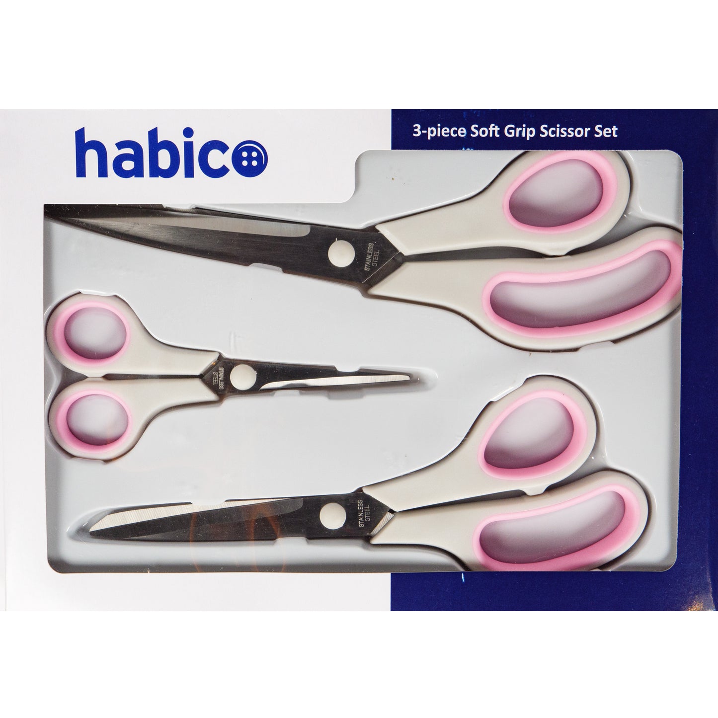 SOFT TOUCH SCISSORS BOX OF 3 ASSTD SIZES