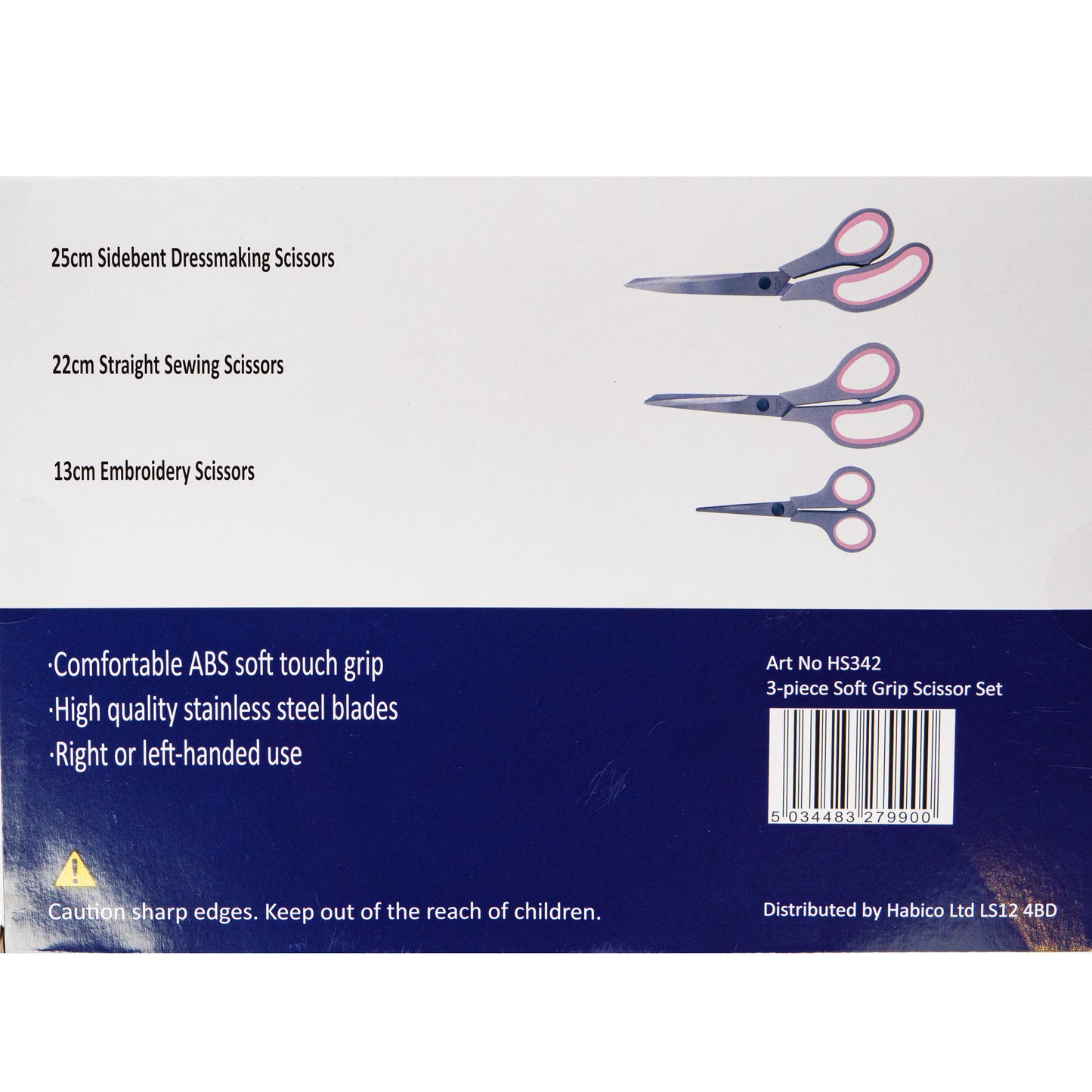 SOFT TOUCH SCISSORS BOX OF 3 ASSTD SIZES