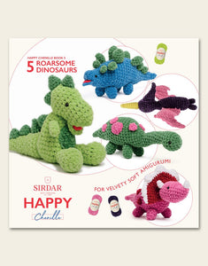 Sirdar Happy Chenille Book - Roarsome Dinosaurs Pattern Book