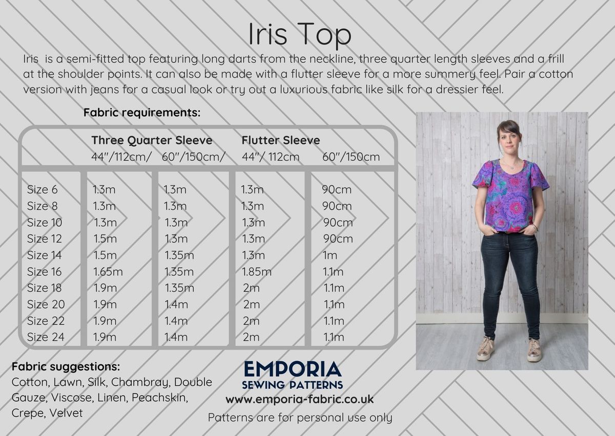 Emporia Patterns - Iris Top Pattern