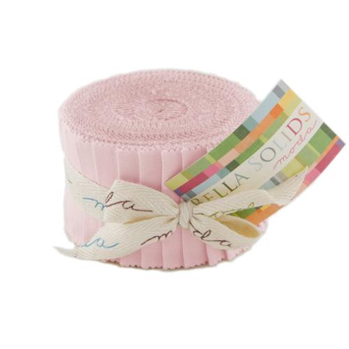 Moda - Bella Solids Junior Jelly Roll - Sister's Pink