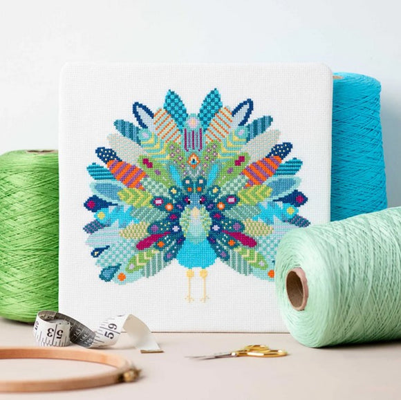 Mandala Peacock Counted Cross Stitch Kit