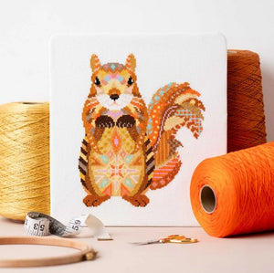 Mandala Squirrel Counted Cross Stitch Kit