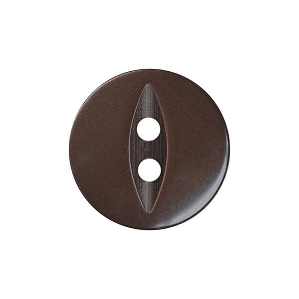 Fisheye Button - 14mm Brown