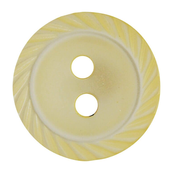 Milled Edge Button 14mm - Lemon