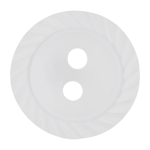 Milled Edge Button 11.5mm - White