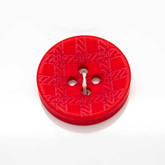 Cross Hatch Eco Buttons 11mm - Red