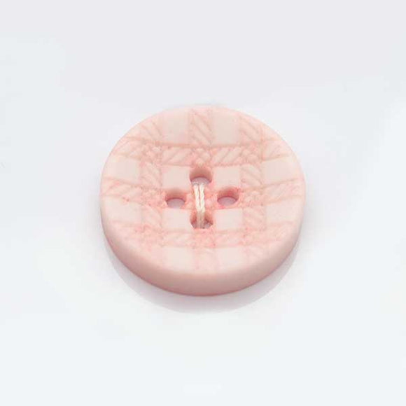 Cross Hatch Eco Buttons 11mm - Pale Pink