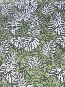 100% Cotton - Philodendron - Green