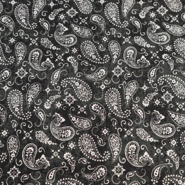 Reynard Craft Cotton - Paisley - Black