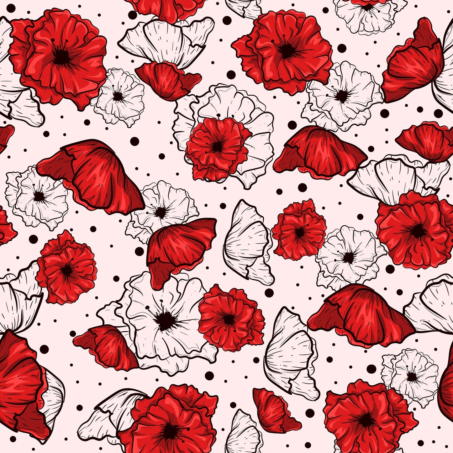 Fabric Freedom - Craft Cotton - Poppies