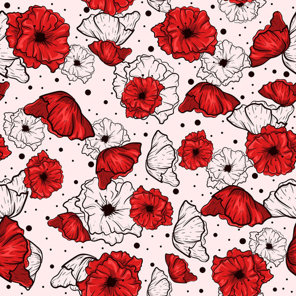 Fabric Freedom - Craft Cotton - Poppies