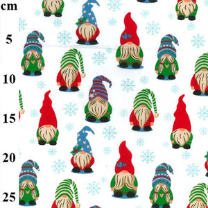 Christmas PolyCotton - Gnomes