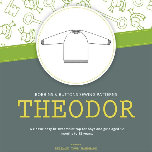 Bobbins & Buttons Sewing Patterns – Theodor Sweatshirt – Kids – Paper Version.