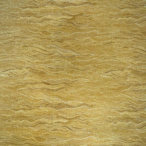 Fabric Freedom - Craft Cotton - Waves - Mustard Yellow