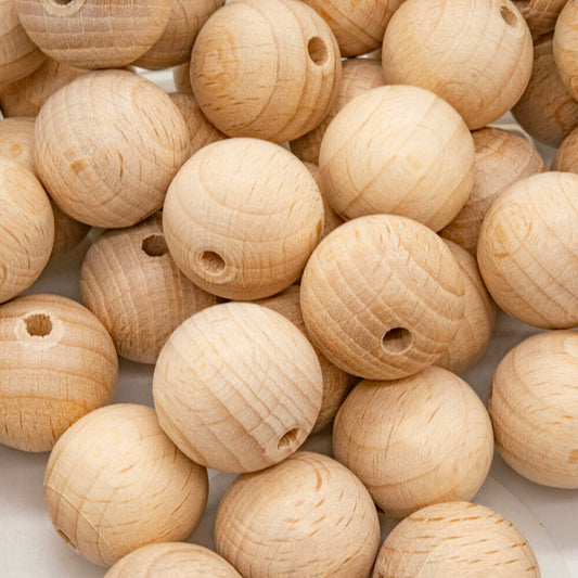 Beads Whitewood 18mm