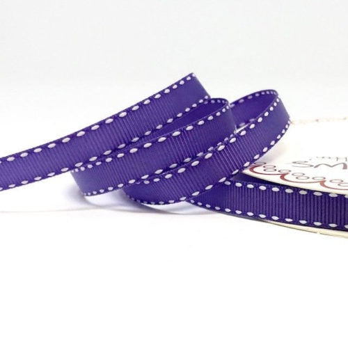 9mm Polyester Stitch Grosgrain Ribbon (6 Colours)