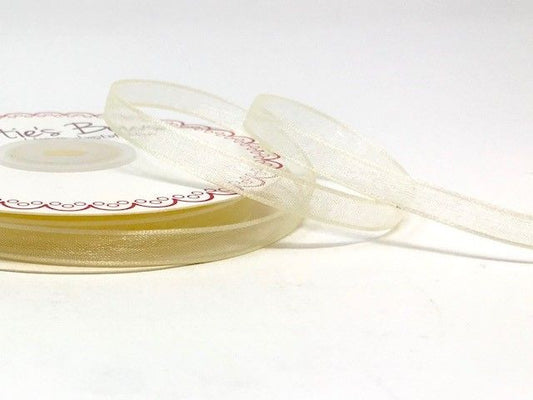 Bertie's Bows Sheer Organza Ribbon - 6mm Ivory