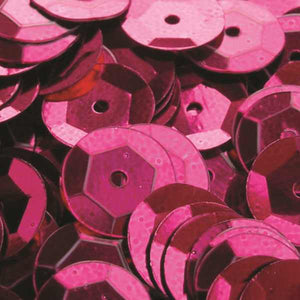 Pre-packed 6mm Cupped Sequins - Cerise